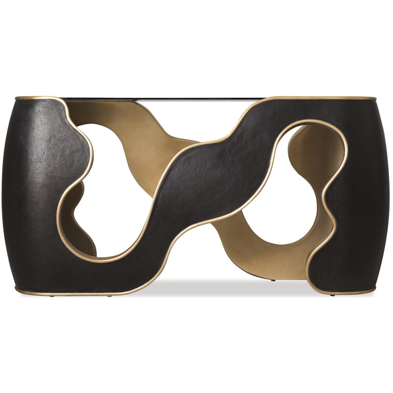 Melange 64'' W Glass Console Table