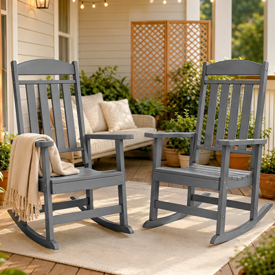 Oxing HDPE Outdoor Rocking Chair