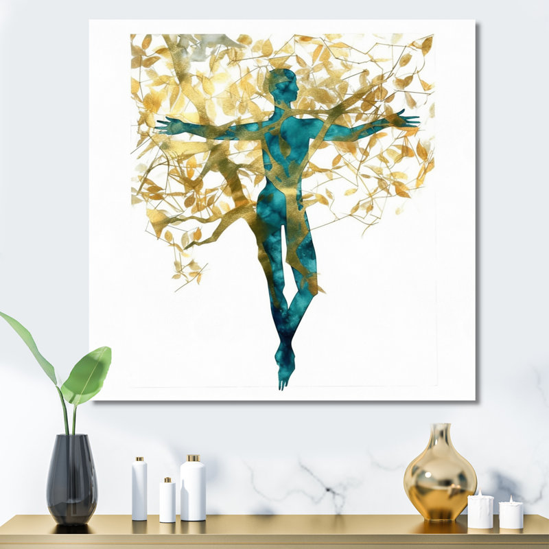 «Abstract Portrait and Tree II - Abstract Portraits», reproduction d'art sur toile, Toile tendue, H 16 po x l 16 po x P 1 po