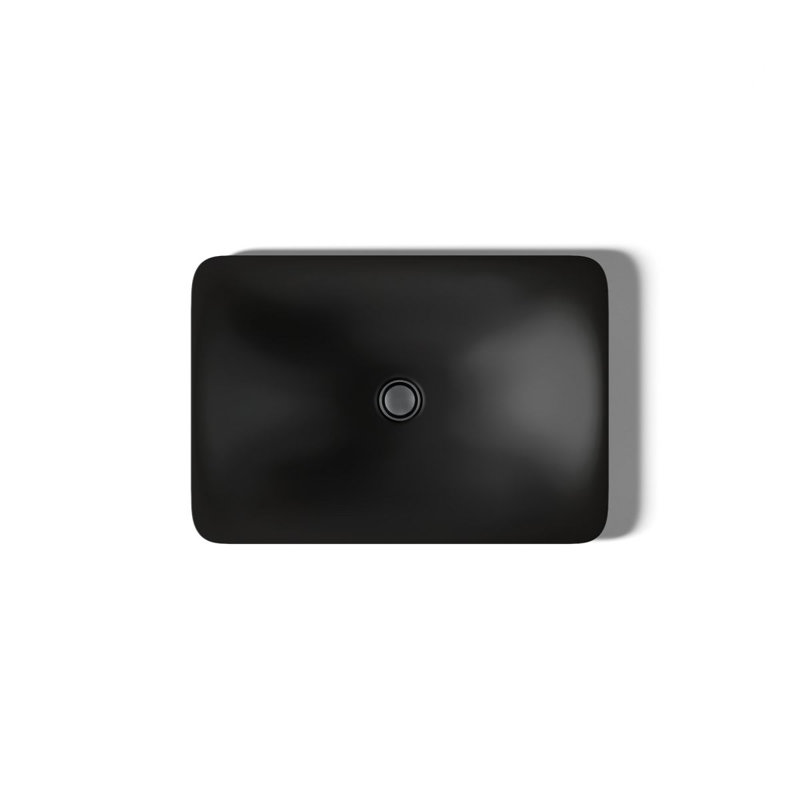 Carillon® Ceramic Rectangular Drop-in Bathroom Sink, Black