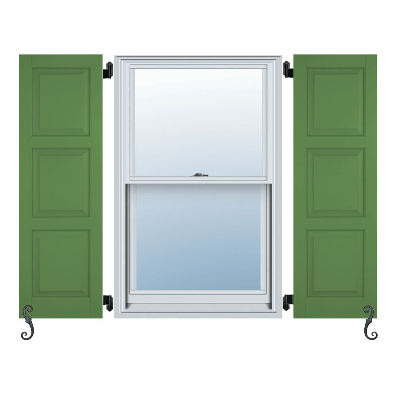 Atlantic Raised Panel Shutters, Pine, 14", 77"