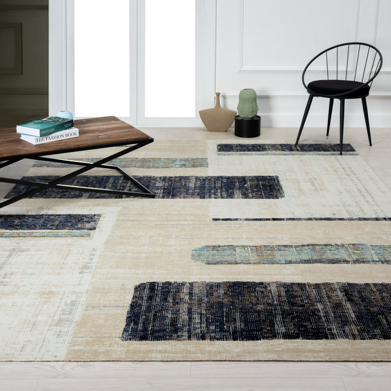 Geometric Indoor / Outdoor Rug, Rectangle 7'9" x 9'9"