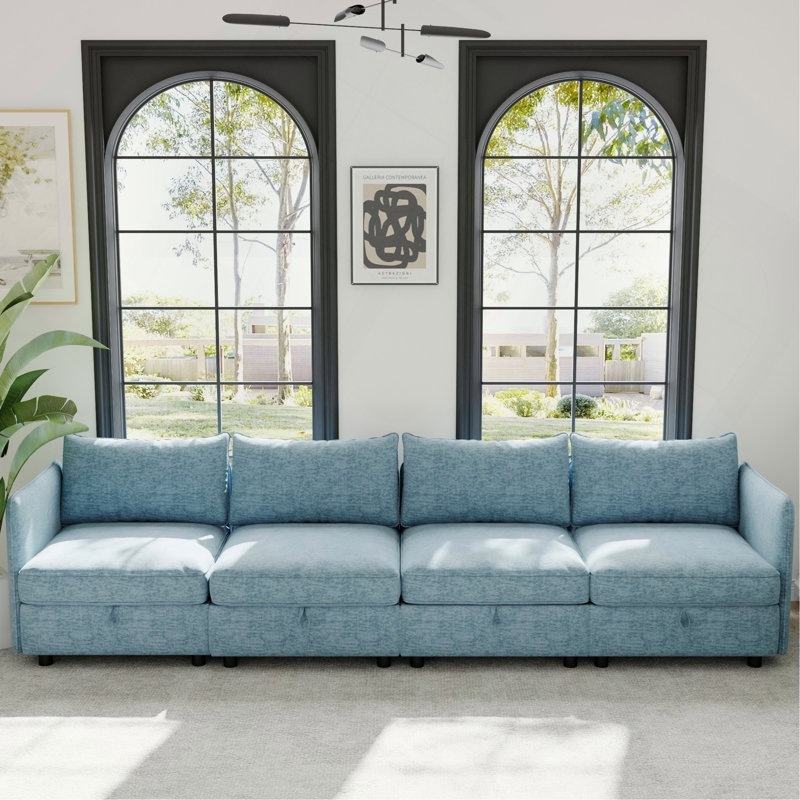 Paire d'accoudoirs latéraux pour canapé modulaire, Blue