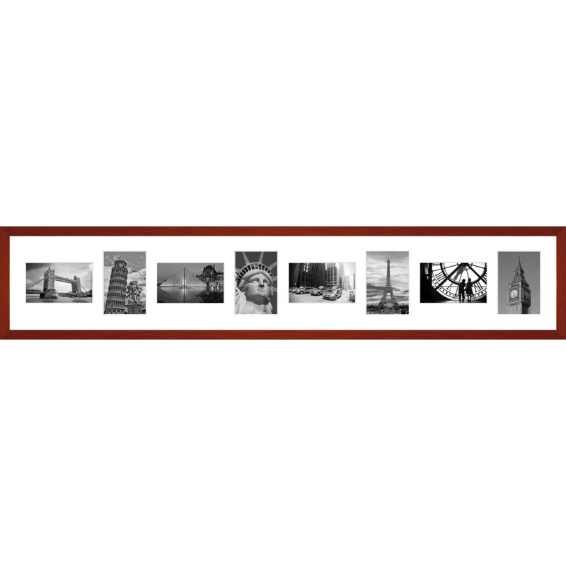 Lagas Wood Picture Frame with Mat, Silver