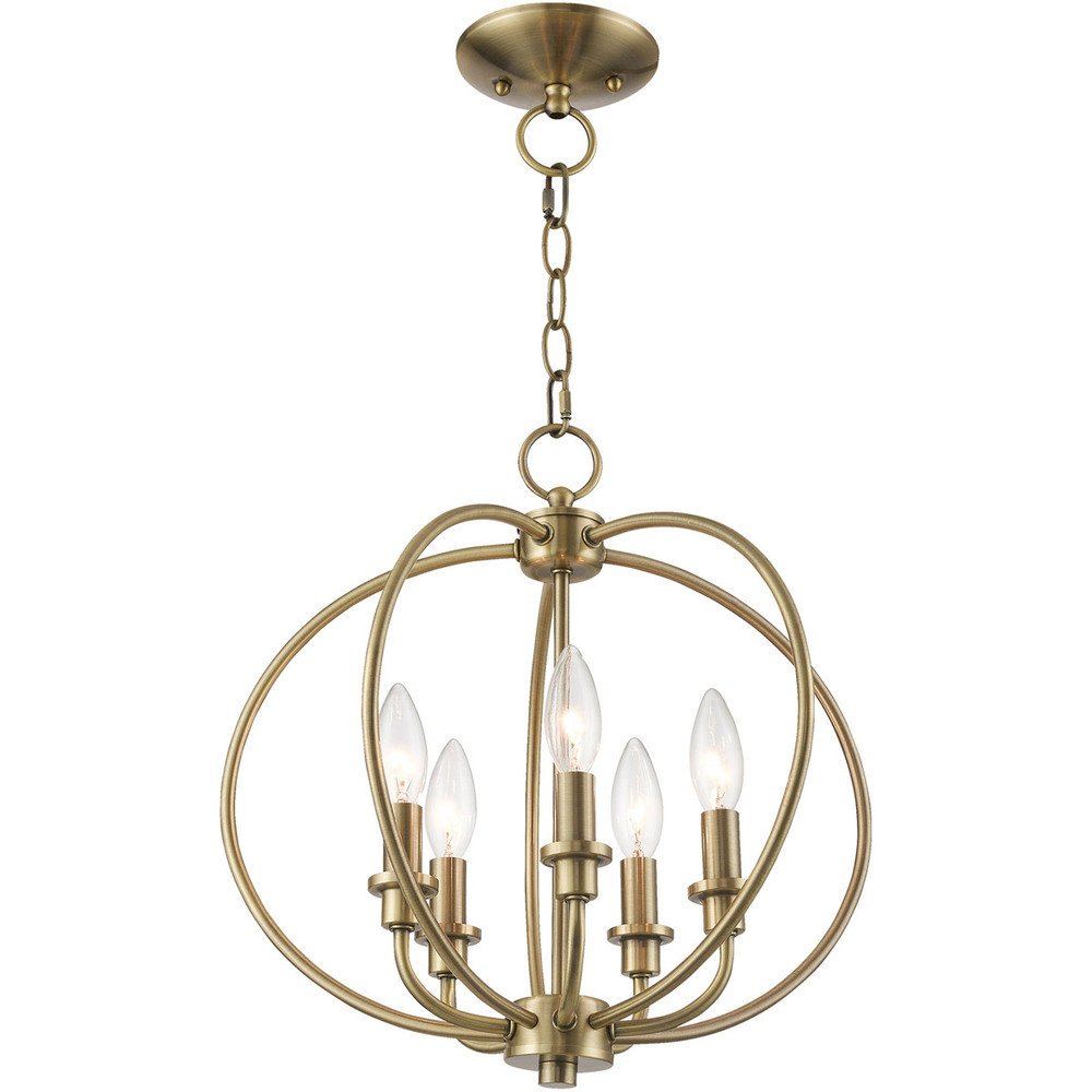 Remer 5 - Light Candle Style Globe Chandelier Willa Arlo™ Interiors 