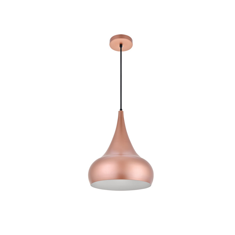 Beaudry 1 - Light Single Pendant, Honey Gold, 15" H x 11.5" W x 11.5" D