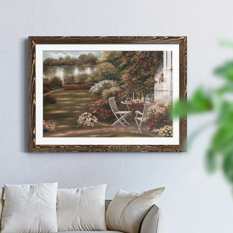 Laura's Place - peinture encadrée, H 31,5 po x l 23,5 po x P 1,5 po, Encadré de bois de noyer
