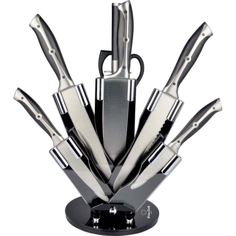 Prime Cook 8 Piece Kitchen Knife Set with Cleaver