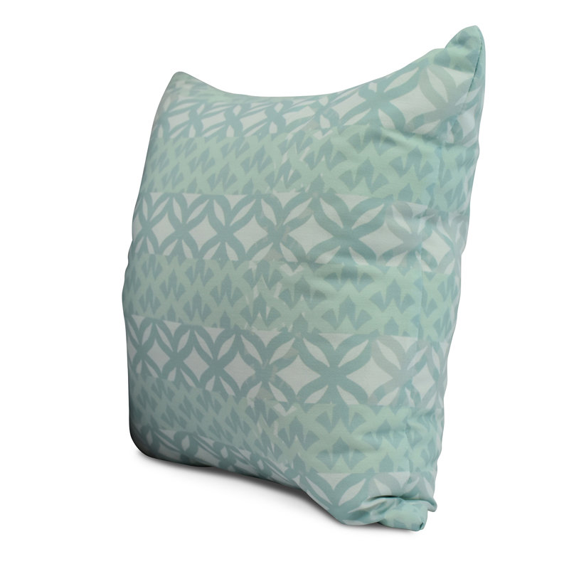 Housse et insert de coussin carré Nantucket, Vert, H 16 po x l 16 po