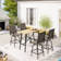 Alyne 4 - Person Metal Patio Dining Set with Rectangular Table