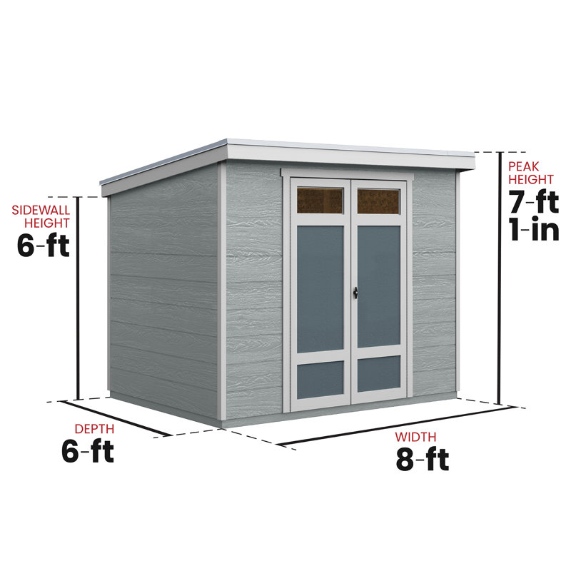 Highland Wood Storage Shed (Professional Installation Available), No