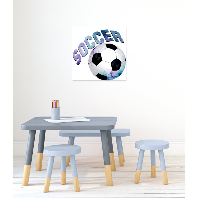 Fille de football 1, H 24 po x l 24 po x P 1,5 po, Toile