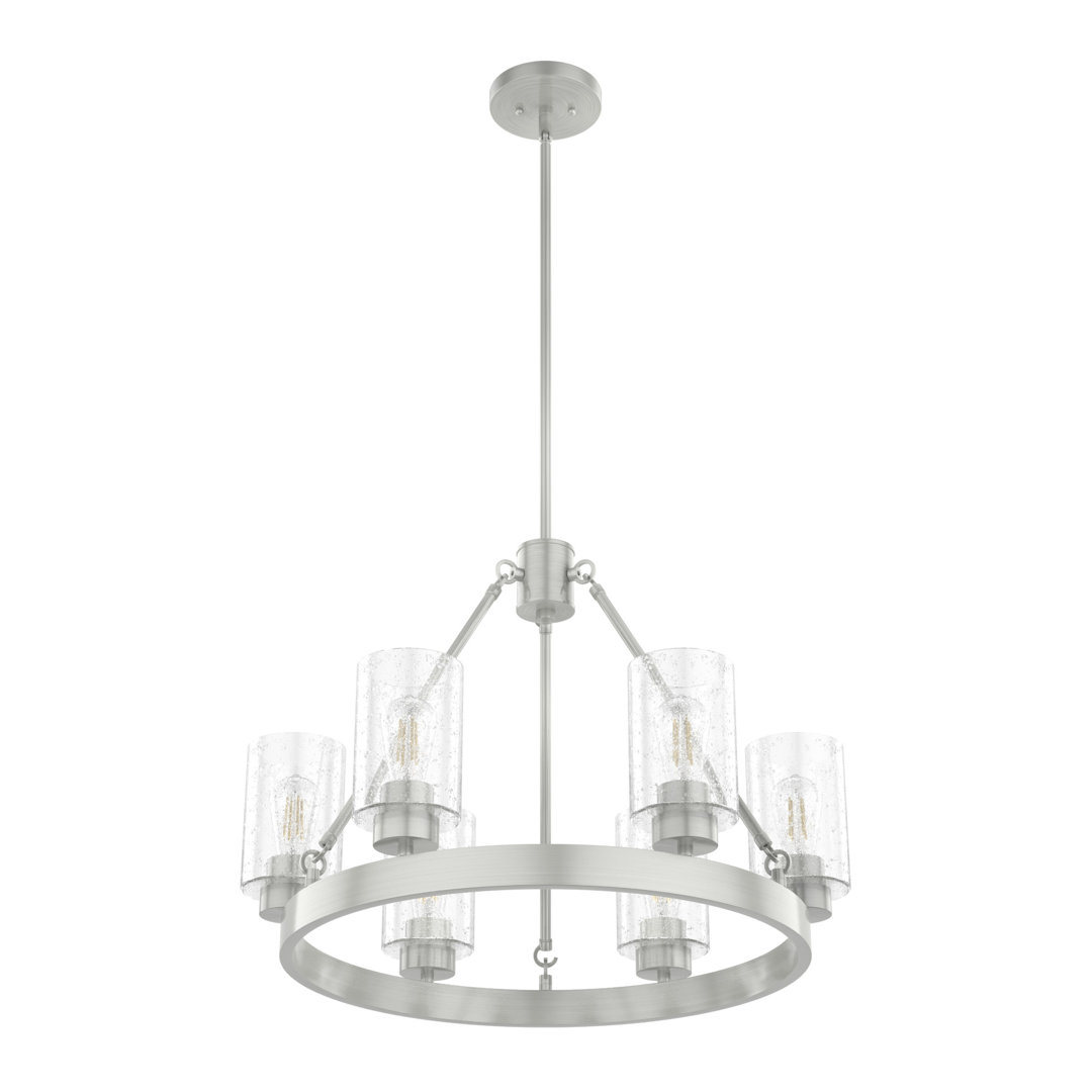 Hartland 6 - Light Unique / Statement Wagon Wheel Chandelier Hunter Fan 