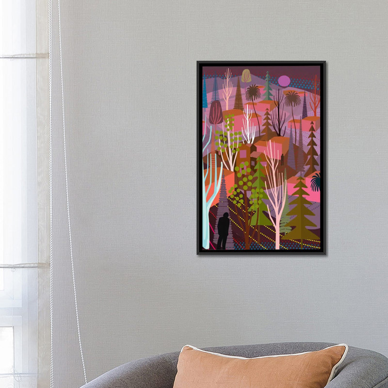« caligula palm springs », impression sur toile, H 26 po x l 18 po x P 1,5 po, Toile avec cadre noir, Pas de tapis