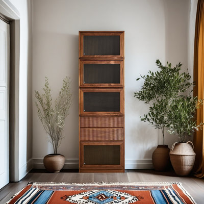 Floor standing wooden bookcase