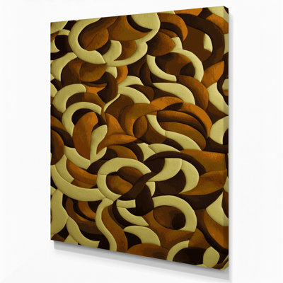"Abstract Shapes" 92, art mural sur toile brune