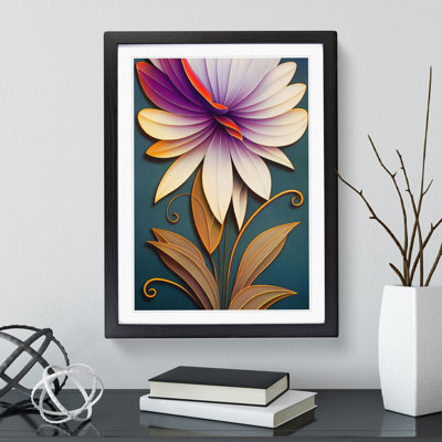 Art Deco Flower No.5 - Wall Art