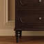 Commodes et commodes rectangulaires en bois massif noyer foncé
