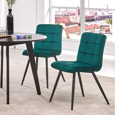 Leann Tufted Velvet Upholstered Back Side Chair