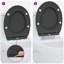 Anthracite Plastic Standard Adjustable Armrests Toilet Seat-1215608310