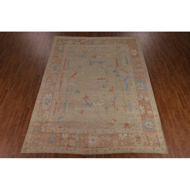 Vegetable Dye Oushak Turkish Area Rug 12