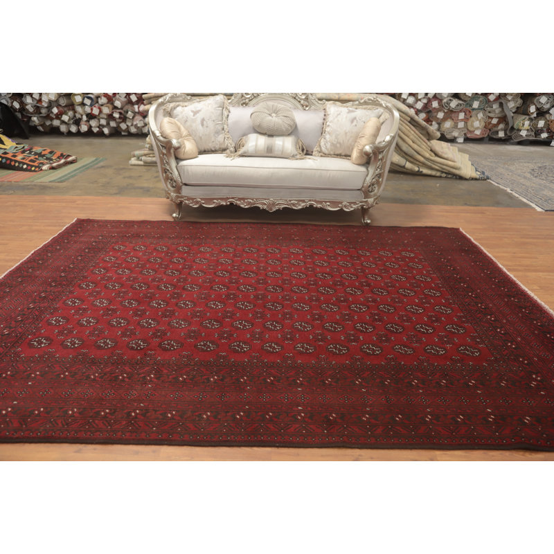 Tapis oriental éléphant à pieds afghans 8 x 11