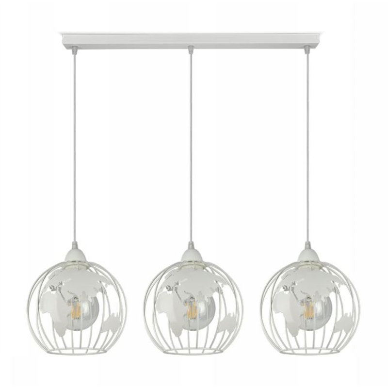Donata 3 - Light Sphere Pendant, White, White