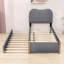 Lit plateforme tapissier en bois avec tête de lit simple et lit gigogne Jasontyler-1605067254