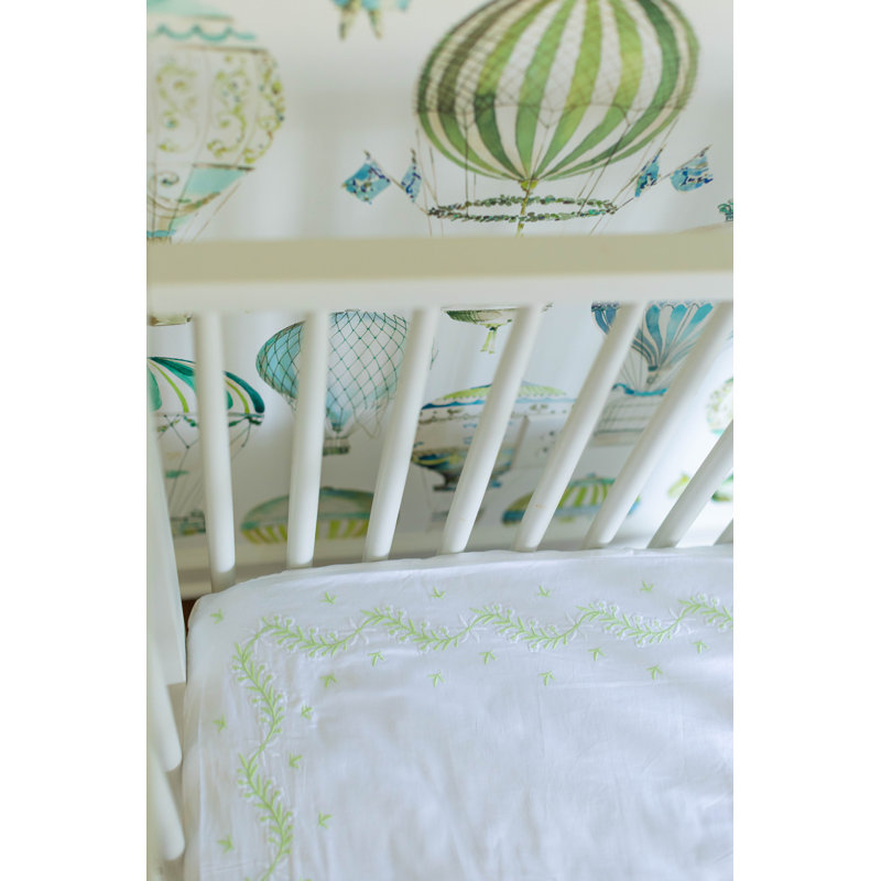 Drap de lit de bébé brodé Meadow