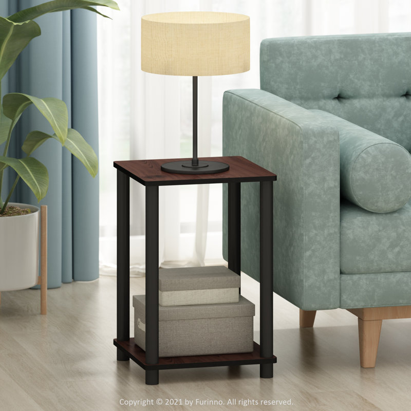 Emoney End Table Set, Dark Cherry/Black