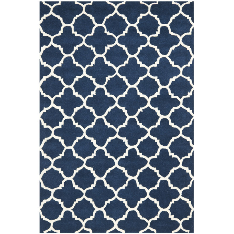 Teresita Hand Tufted Wool Geometric Rug, Rectangle 2' x 3'