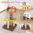 44"Whimsical Mushroom Cat Tree With Scratching Post And Cat Condo