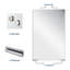 Ensemble de 2 miroirs muraux sans cadre 48 po x 30 po Home Gym Mirror-1757501144