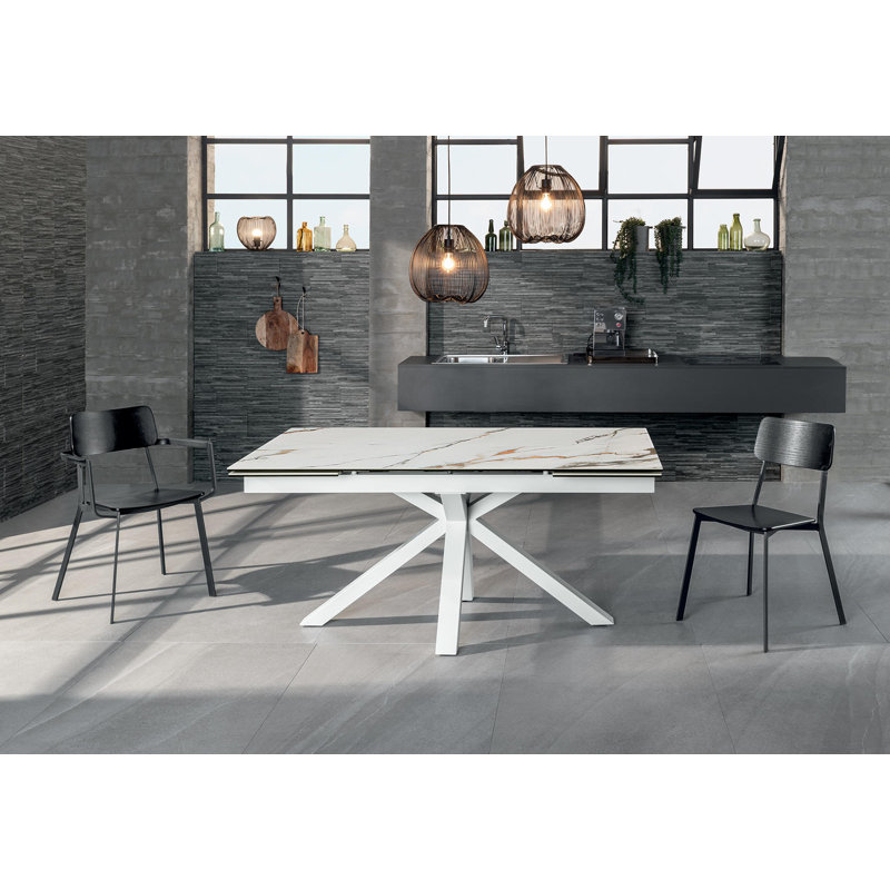 Dargon Extendable Metal Base Dining Table
