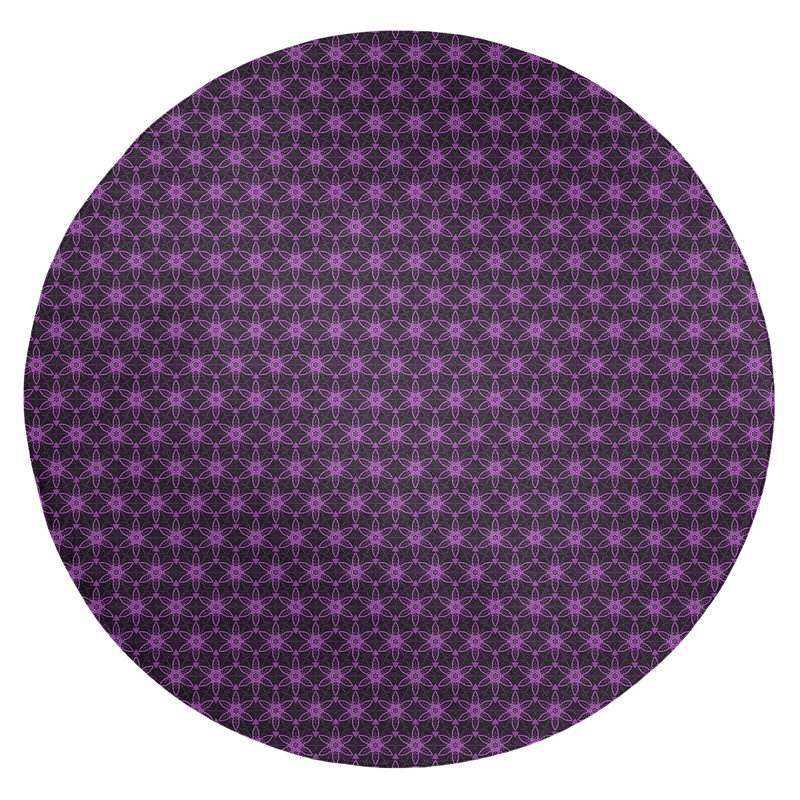 Chenille Toile Indoor Rug, Round 5'