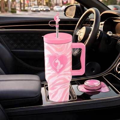 Baby Phat Runway Hydration Stainless Steel Tumbler with Handle and Straw With Topper