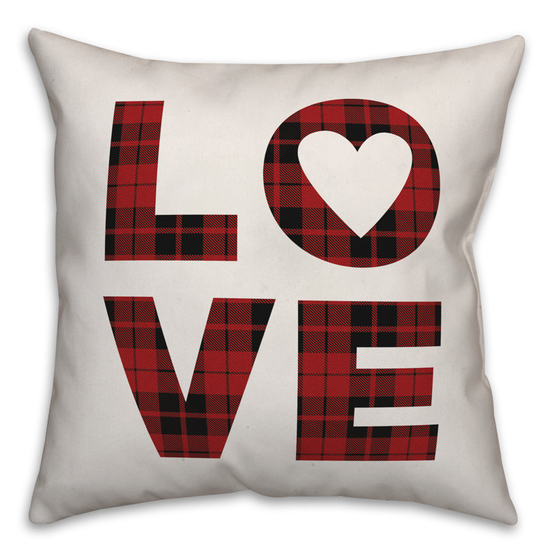  Coussin Love, H 18 po x l 18 po