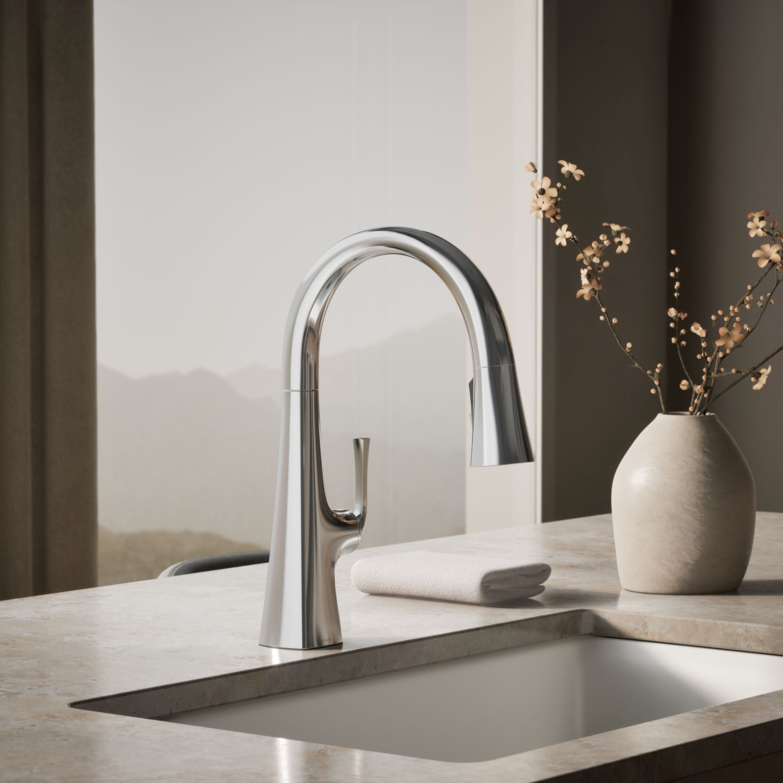 Graze Pull-Down Kitchen Faucet, Polished Chrome