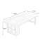 Bureau rectangulaire en bois massif Burlywood-575708349