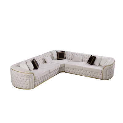 Varinia 120" Wide Symmetrical Sofa & Chaise