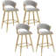 Tabouret de bar moderne en velours de 64 cm (25,2 po) avec détails raffinés, design ergonomique et assise moelleuse, idéal pour îlot de cuisine et bar.-1030753473
