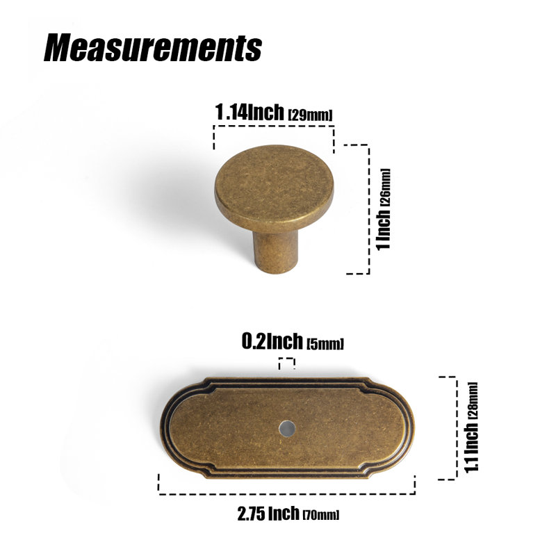 Rustic Round Cabinet Knobs