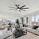 Brixham 84" 8-Blade Standard Industrial LED Ceiling Fan with Remote and Intelligent Control and Voice Function
