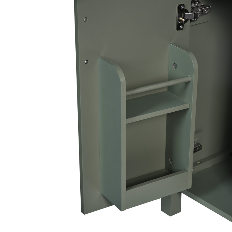 Meuble-lavabo de 24 po avec lavabo en céramique, Vert