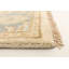 Tapis décoratif en laine noué à la main de conception unique 3 pi 10 po x 5 pi 11 po Diamantia New Age Ivoire/bleu clair