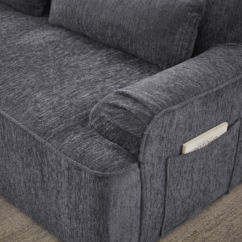 Canapé modulaire surdimensionné en L Chenille