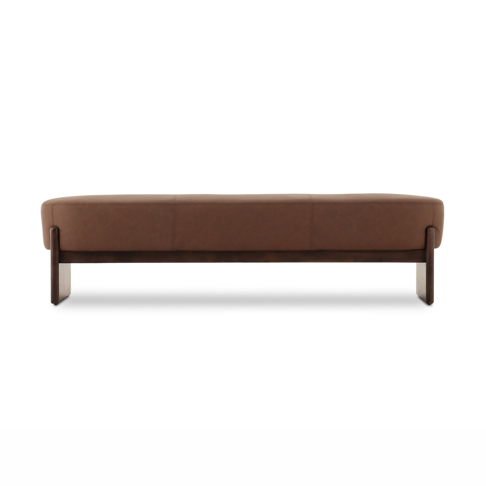 Marsala Accent Stool, 20.25" H x 75.5" W x 20.5" D, Leather, Maestro Cigar