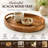Handcrafted Acacia Wood Oval Brown Serving Tray