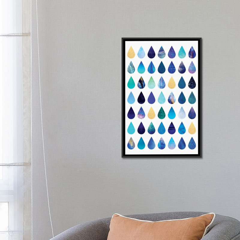 «Rain», art sur toile, H 18 po x l 12 po x P 1,5 po, Pas de tapis, Toile tendue