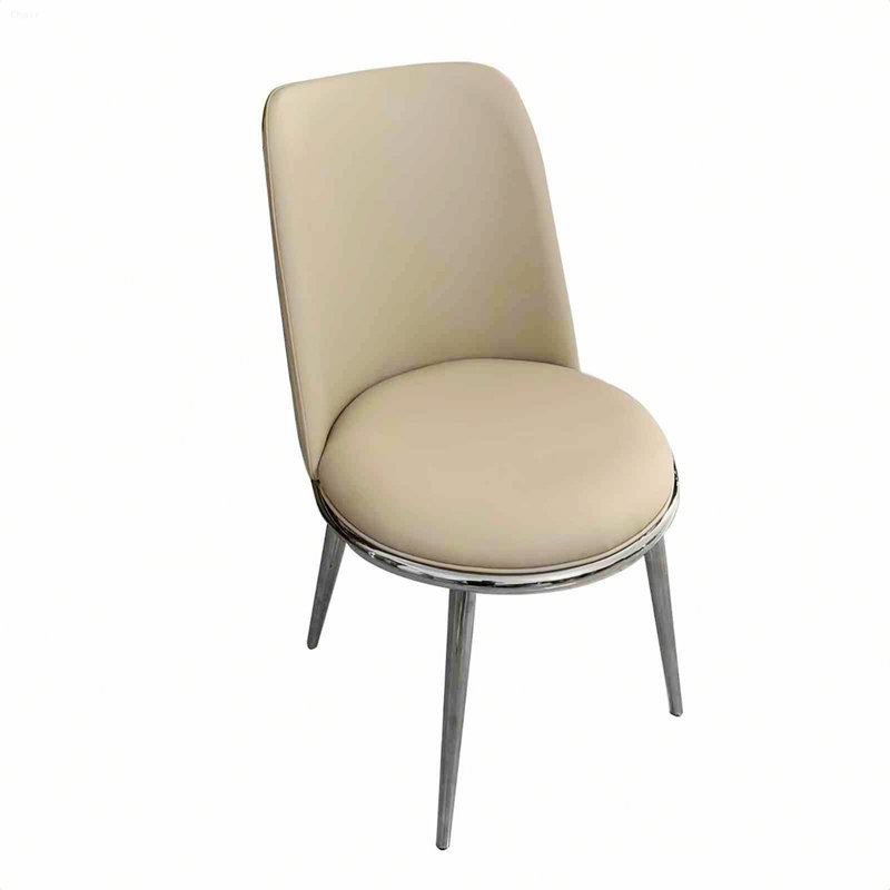 Chaise d'appoint rembourrée de style contemporain, Argent